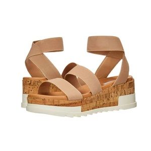 Steve Madden Bandi Women's Open Toe Platform Wedge Sandals